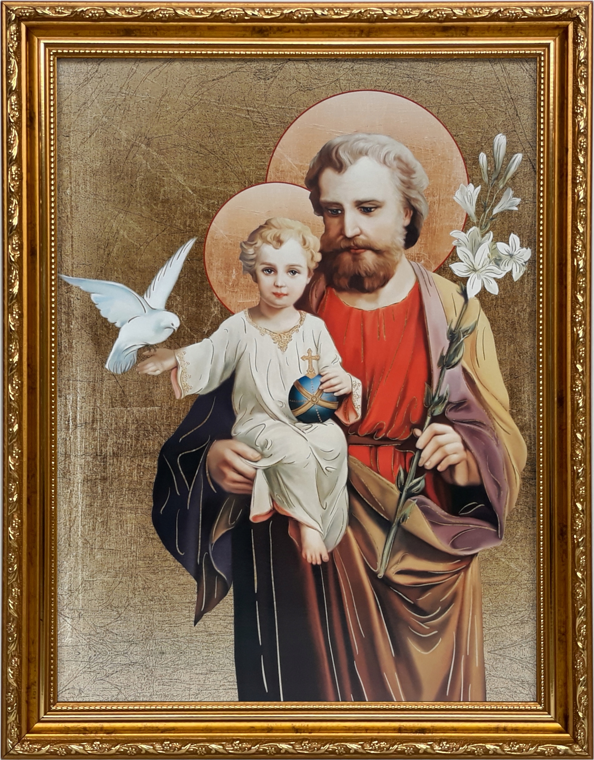 

Obraz 46x36 Święty Józef Jezus Złota Rama