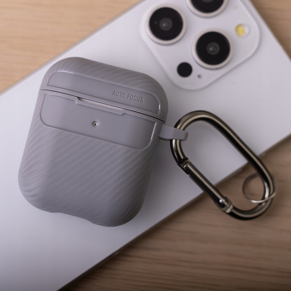 Etui Carbon do Airpods Airpods 2 szare
