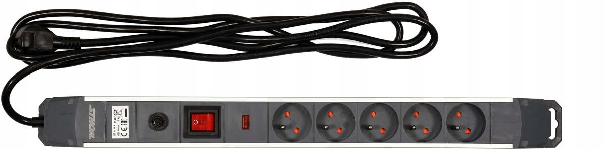 PRZEDŁUŻACZ LISTWA ANTYPRZEPIĘCIOWA ALUMINIOWA x5