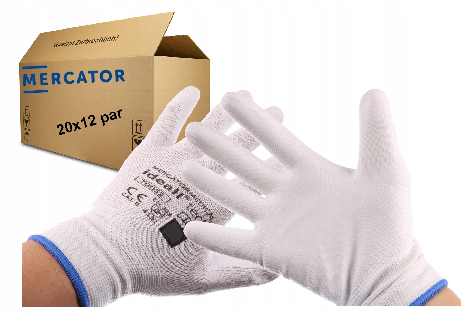 Mercator Ideall Tech Rękawice Dziane Powlekane Poliuretanem 240 Par