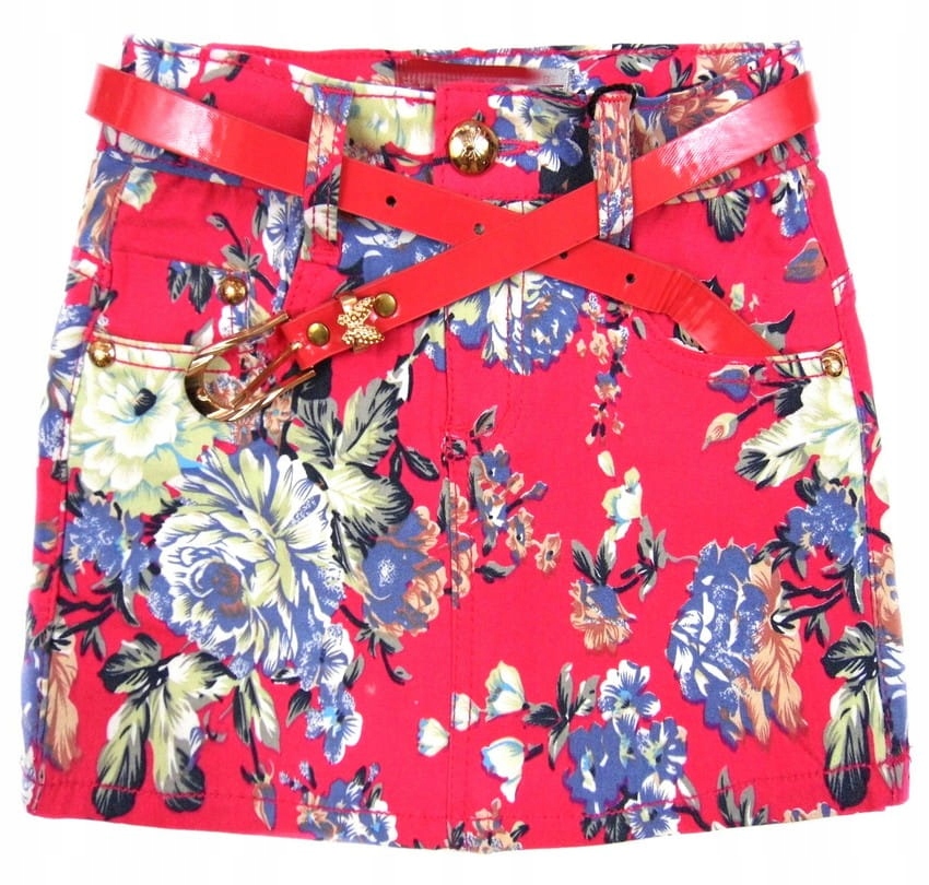 

163 spódniczka w kwiaty *milena* 8Y fuksja