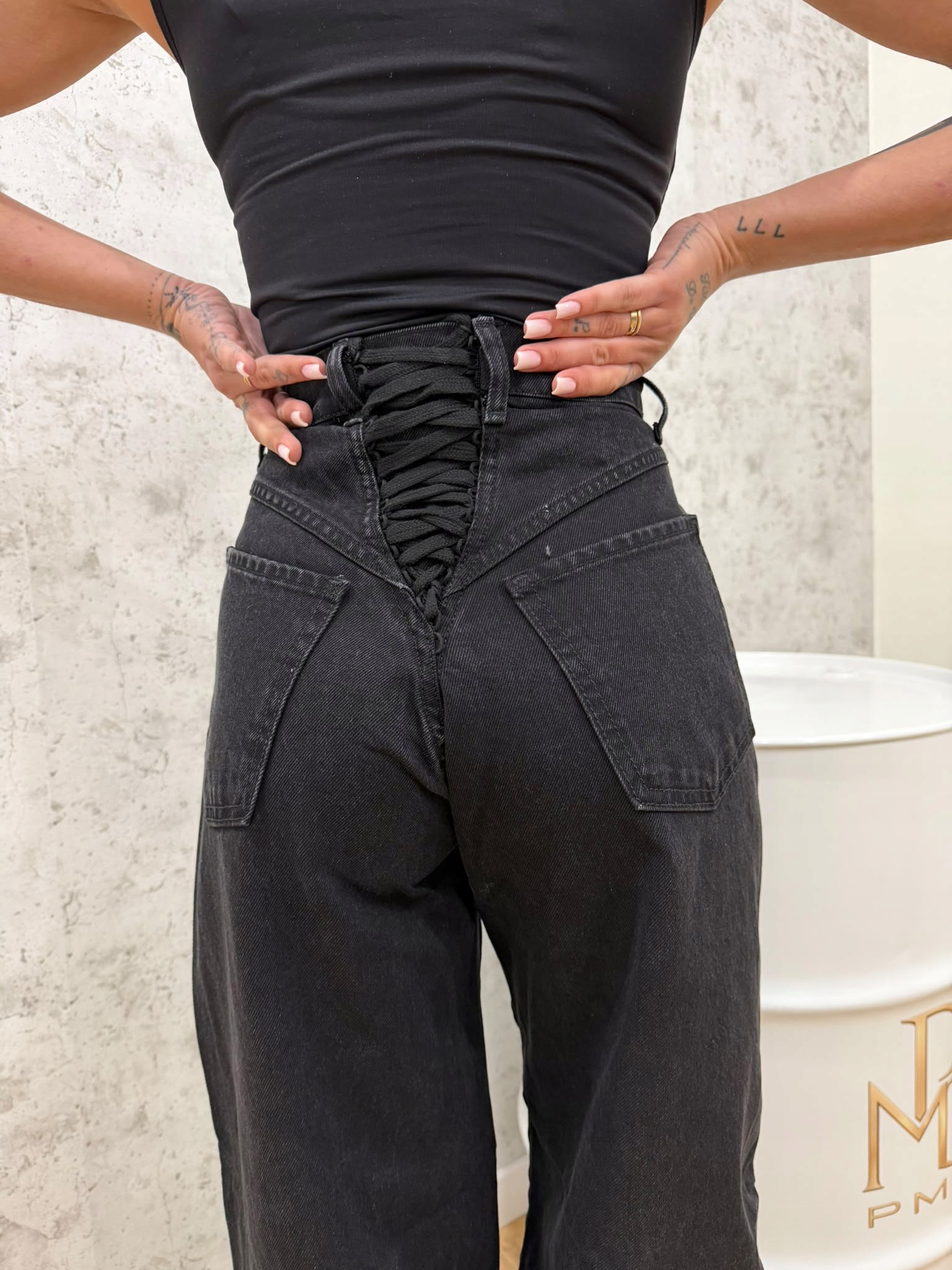 Dámské džíny Noir Lace 40 Černé