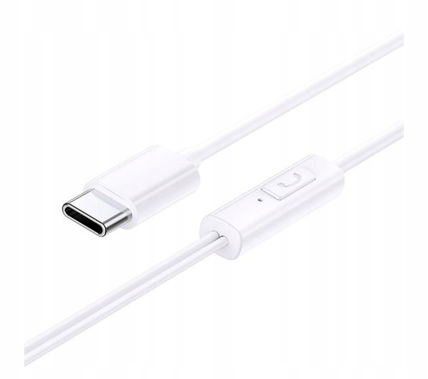 Słuchawki przewodowe Baseus Encok CZ11 Dokanałowe USB-C Mikrofon Białe Stan opakowania oryginalne
