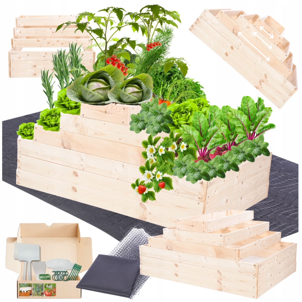 Zeleninový Záhon nastavitelný kaskádový box na zeleninu pařeniště 54x120x90