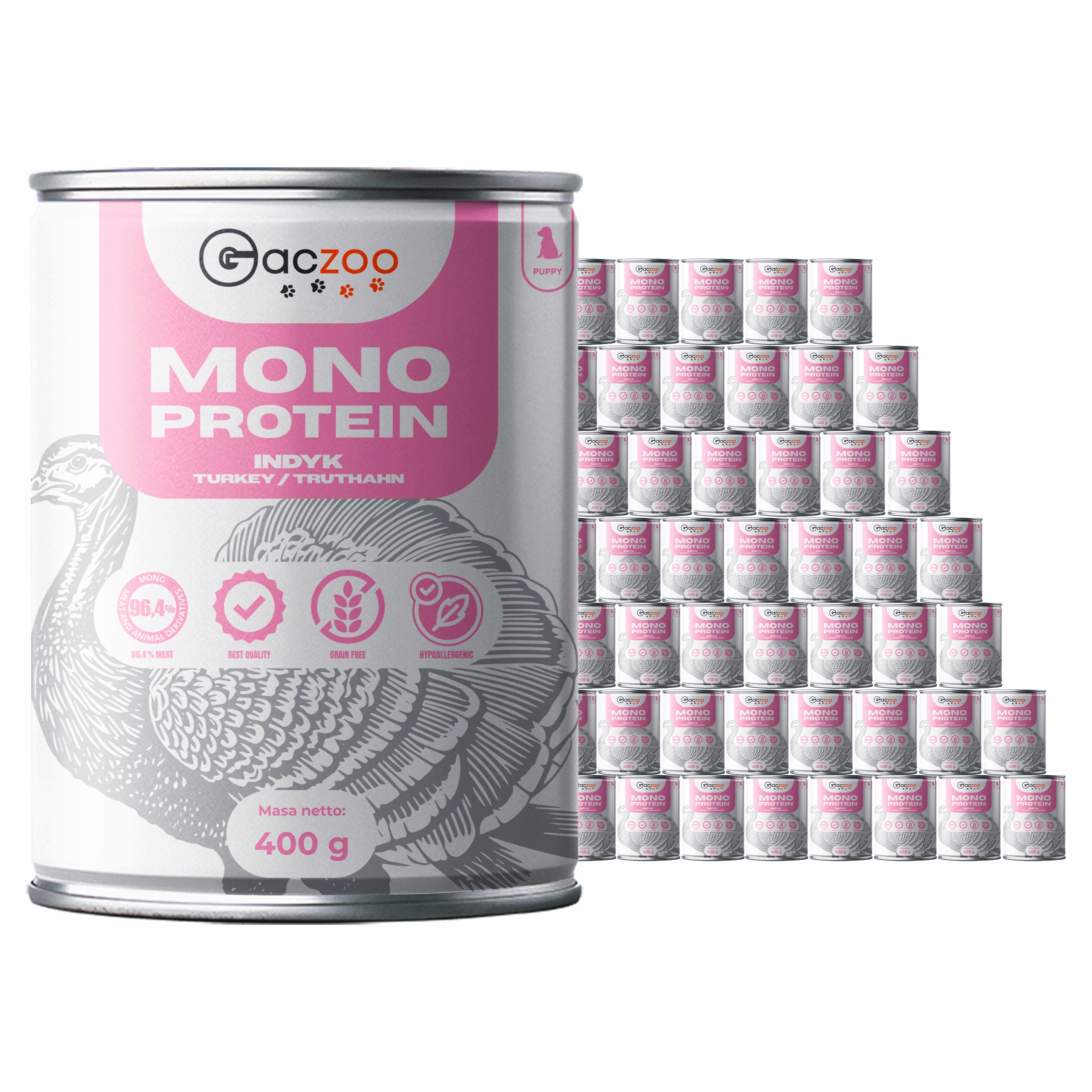 Levně Vlhké krmivo monoproteinové krmivo pro štěňata Mono Protein Puppy Krůta 48 x 400 g
