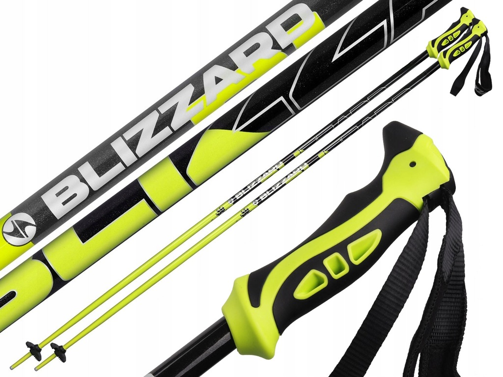 Kije narciarskie Blizzard Allmountain Pro black neon lime 115 cm