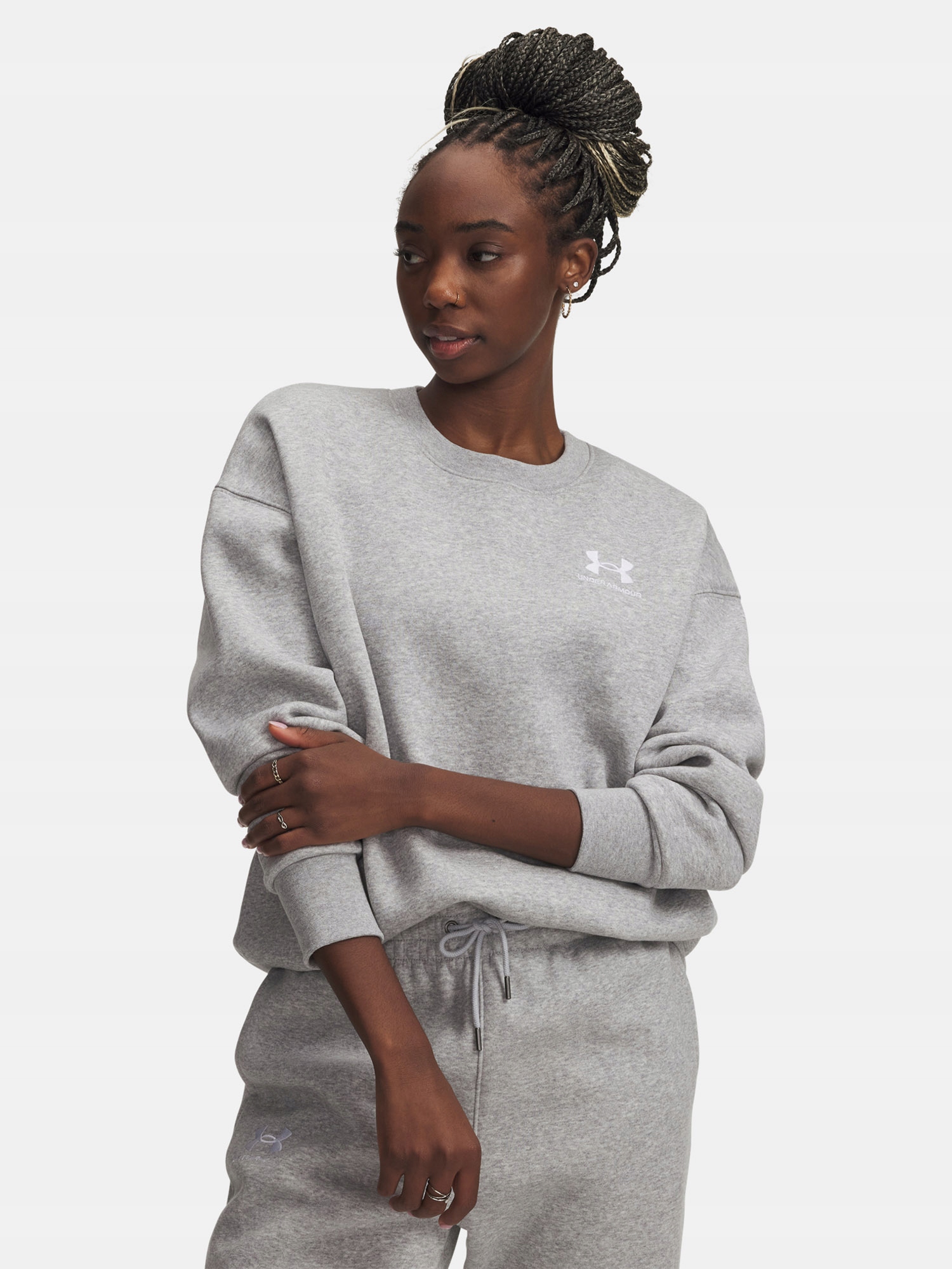 Mikina Essential Flc Os Crew-GRY vel. S