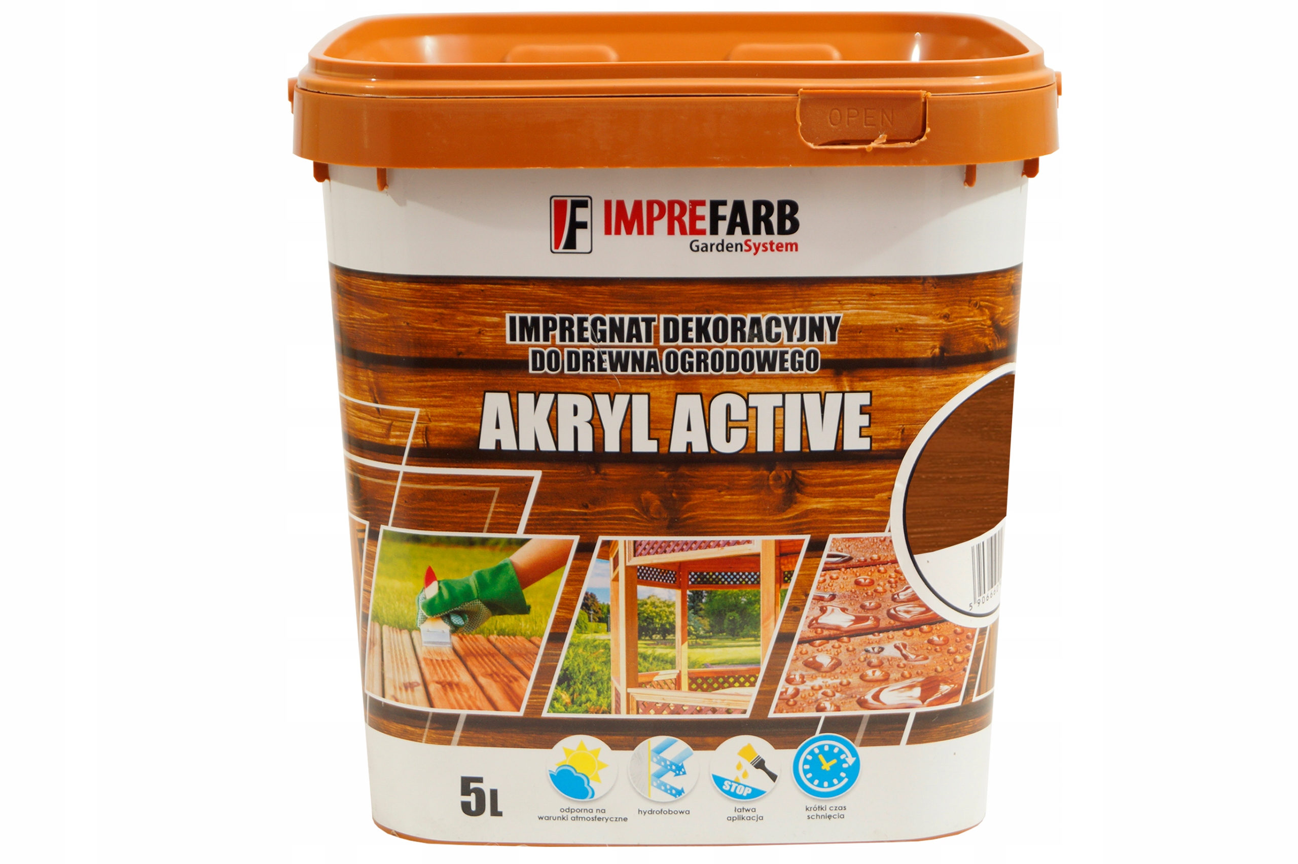 IMPREGNAT DO DREWNA Akryl Active Imprefarb 5L TEAK Marka Imprefarb