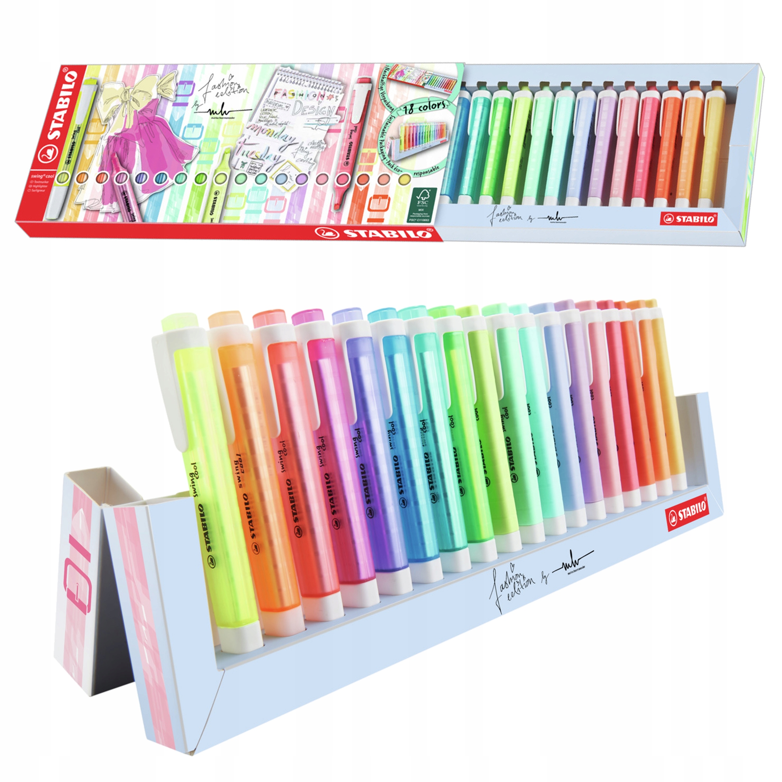 

Zakreślacze Swing Cool Pastel 18 Sztuk Stabilo