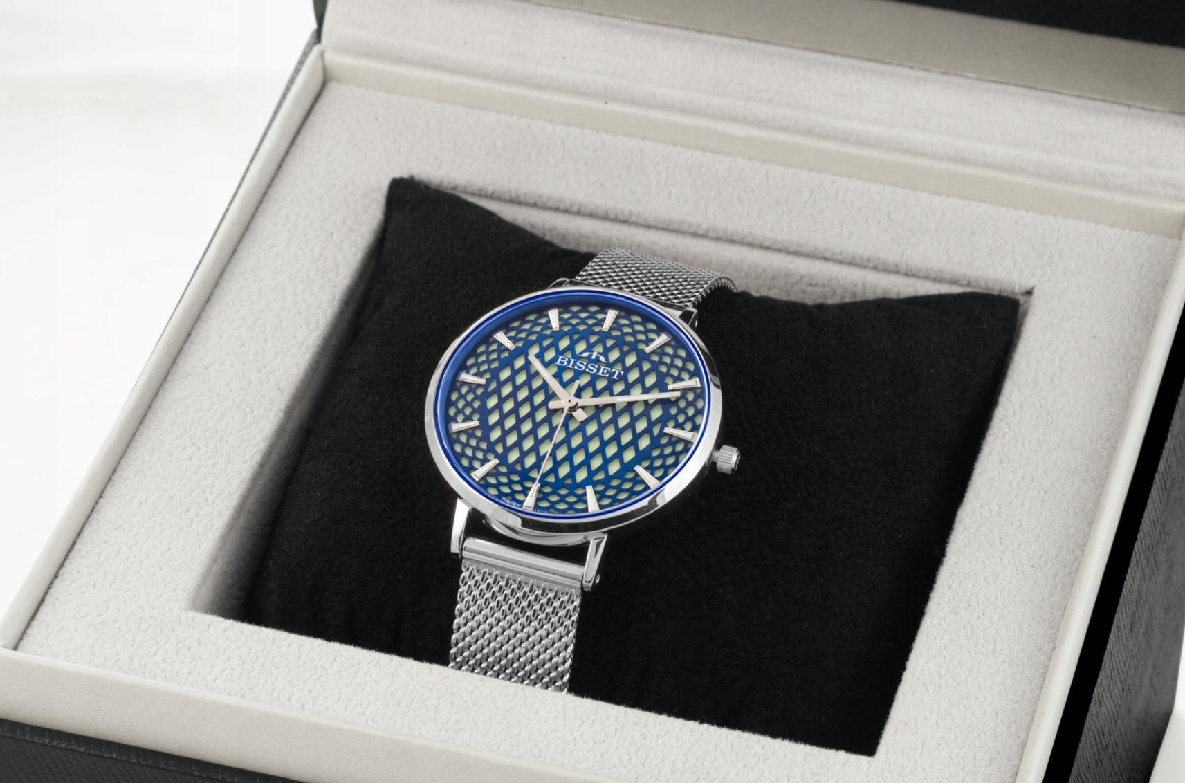 Švýcarské dámské hodinky Bisset BIS1190 safír swiss box +Gravírování