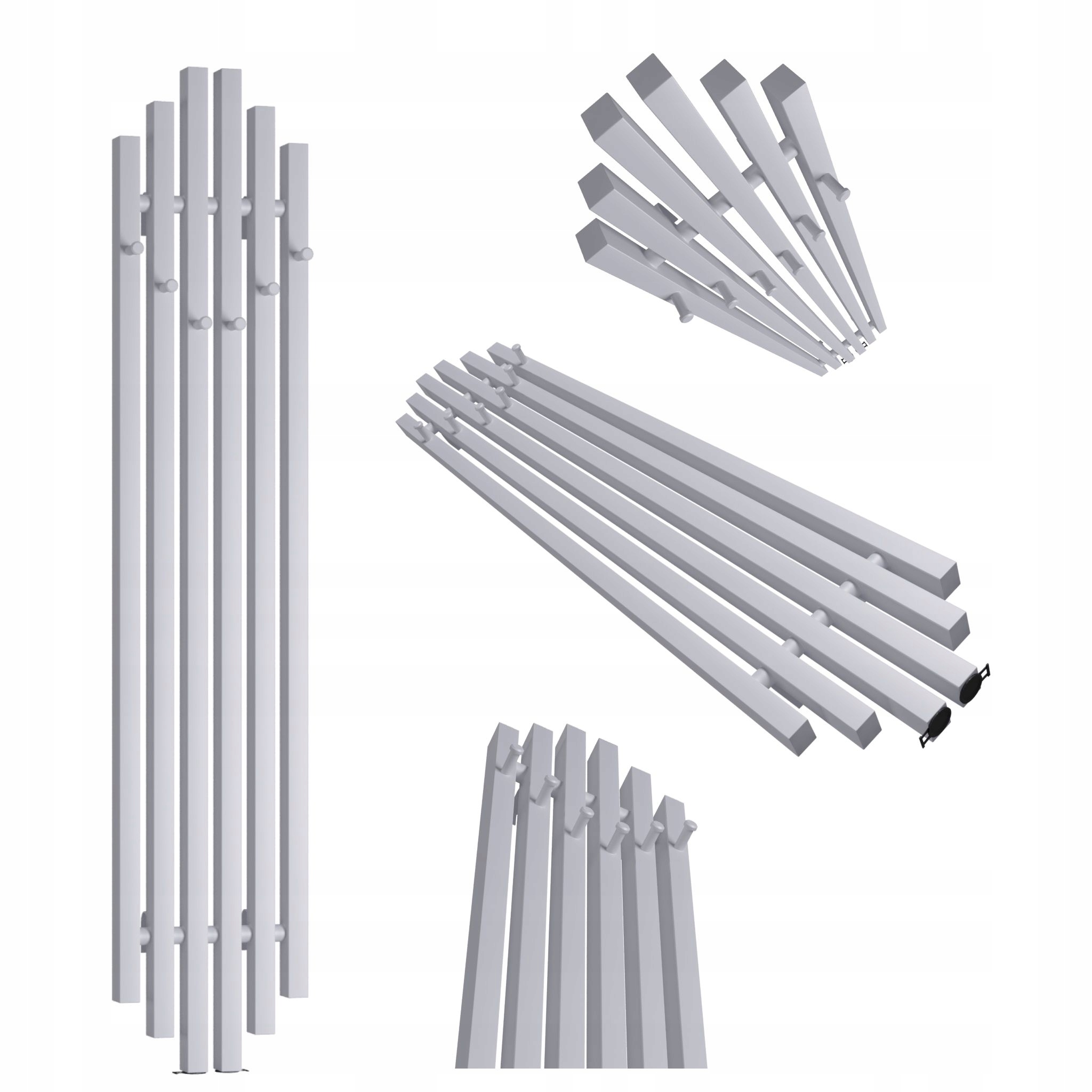 Dekorativní radiátor Bigben Hook 180x28 šedá struktura