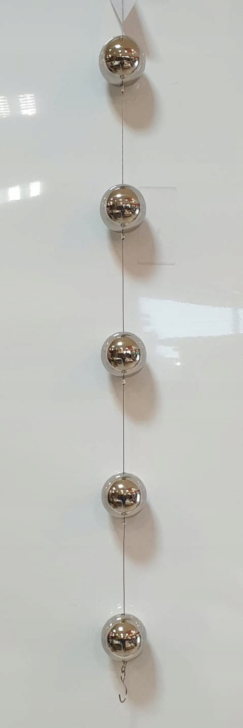 Гирлянда серебряные стальные шарики 100 см H 6 S