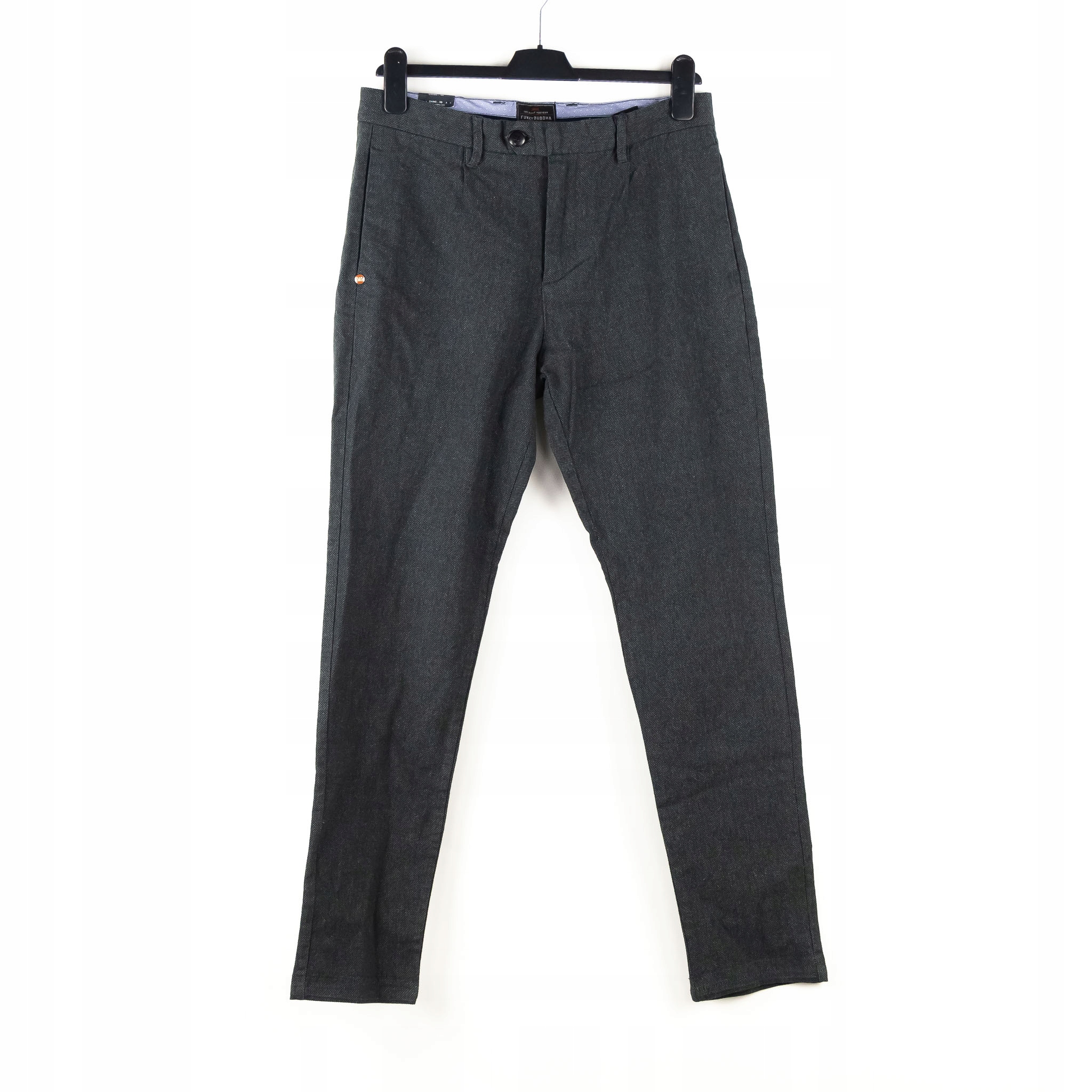 Pánské Kalhoty Funky Buddha Černé Elegantní Chinos 30