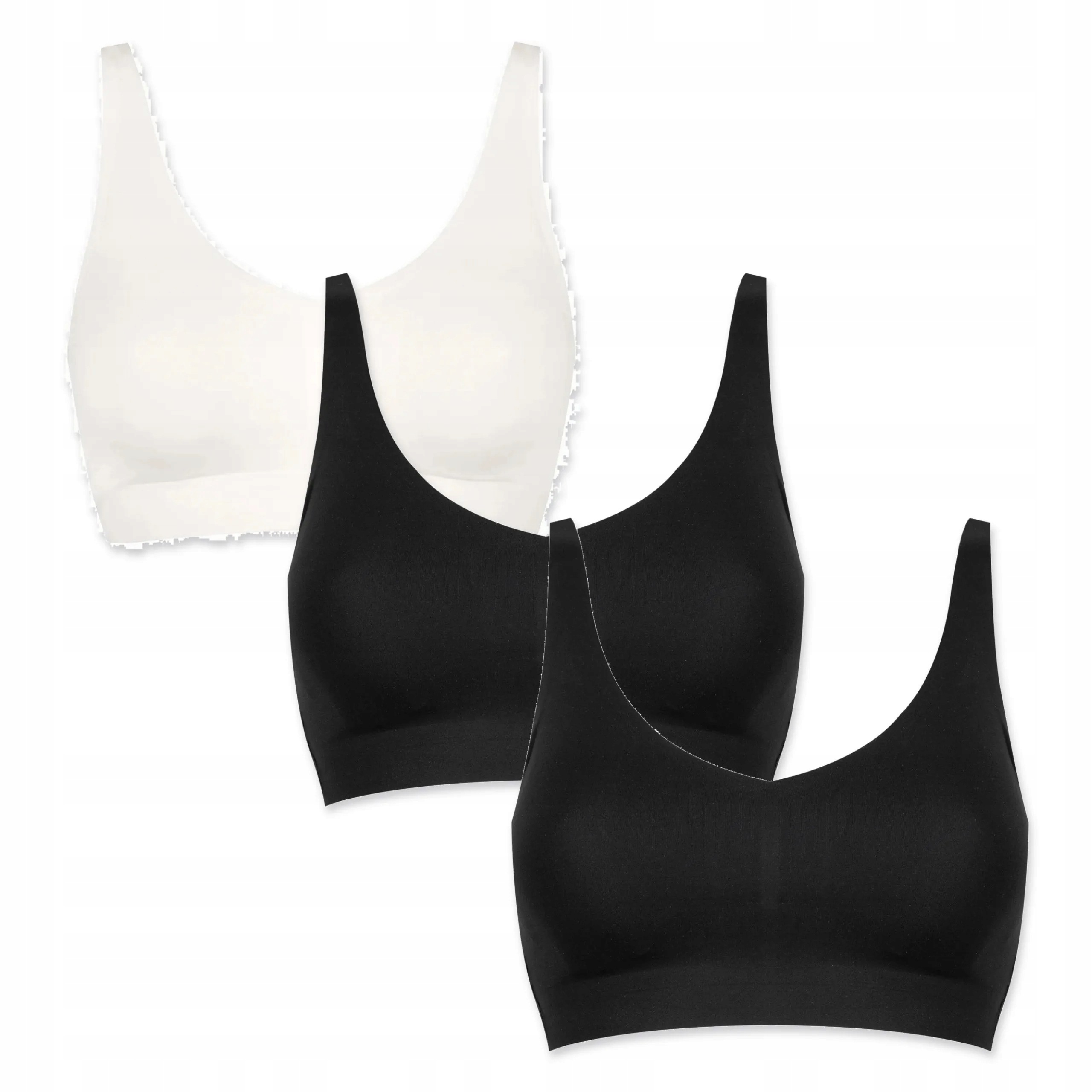 3 ks Podprsenka Lormar Touch 440 bezešvá 2x černá bílá XL
