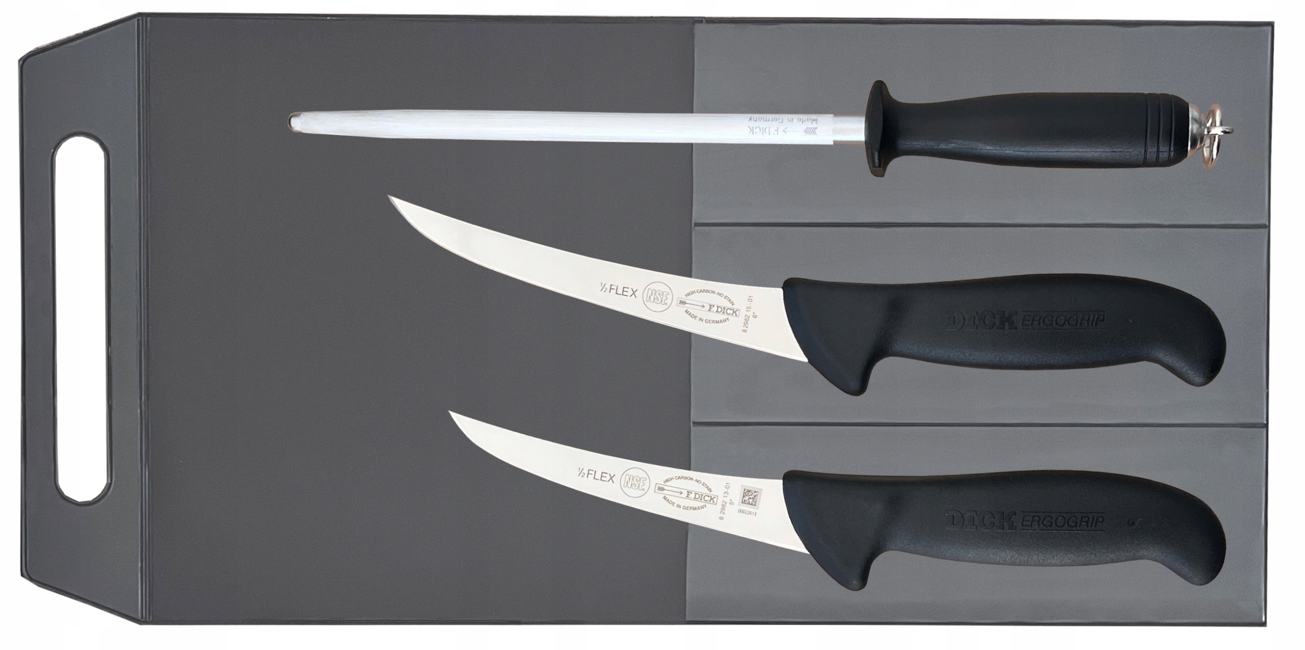 Dick Ergogrip sada 2 nožov a ocieľky (8213+8215+7811120)