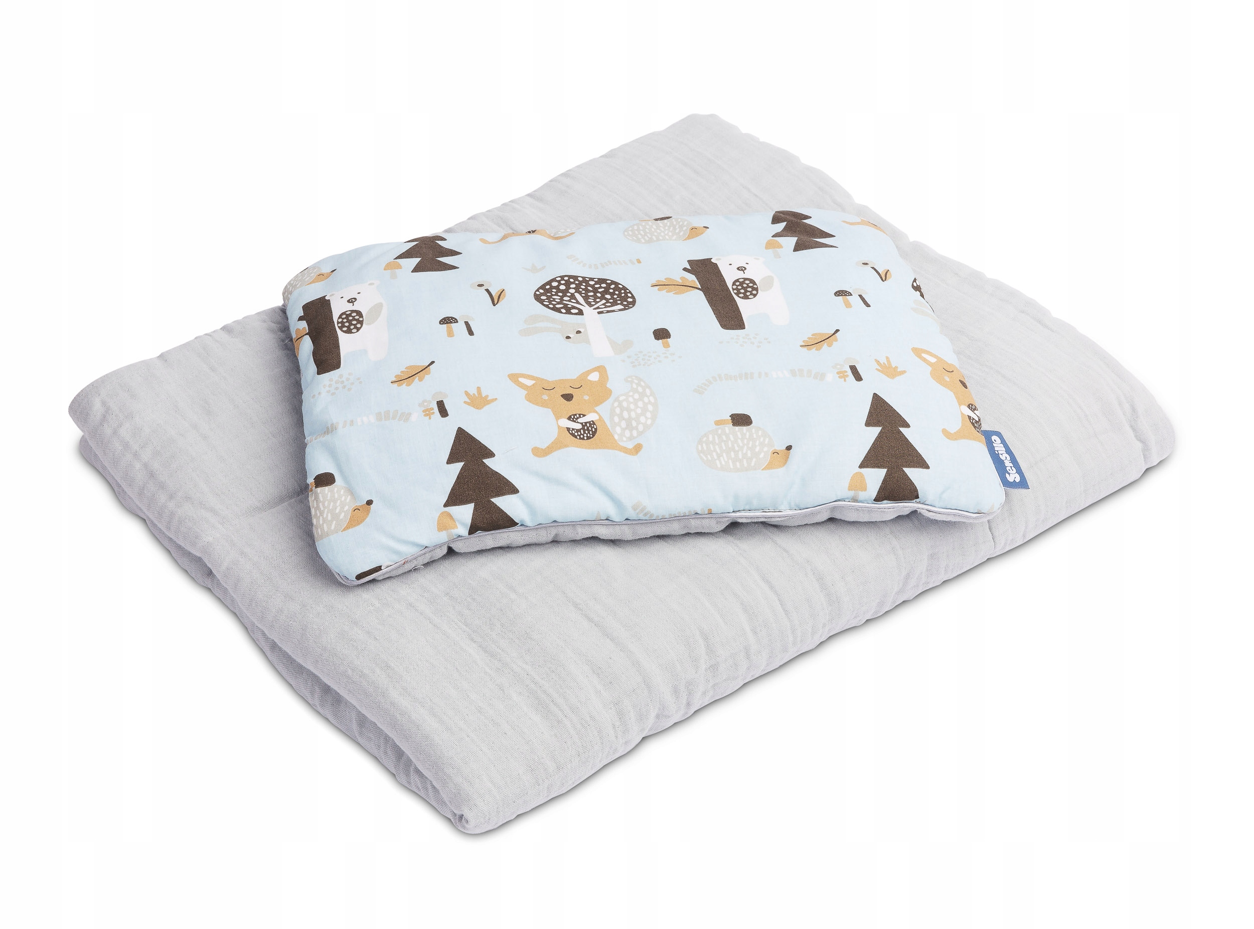 Pościel Komplet Muślin Sensillo 75 x 95 cm Niebieski EAN (GTIN) 5908310387680