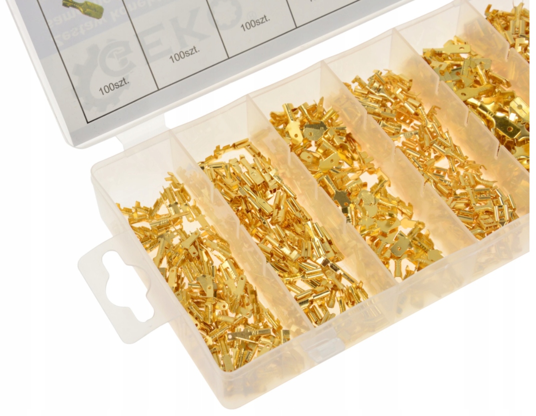 Zestaw konektorów samochodowych kablowych końcówki kablowe