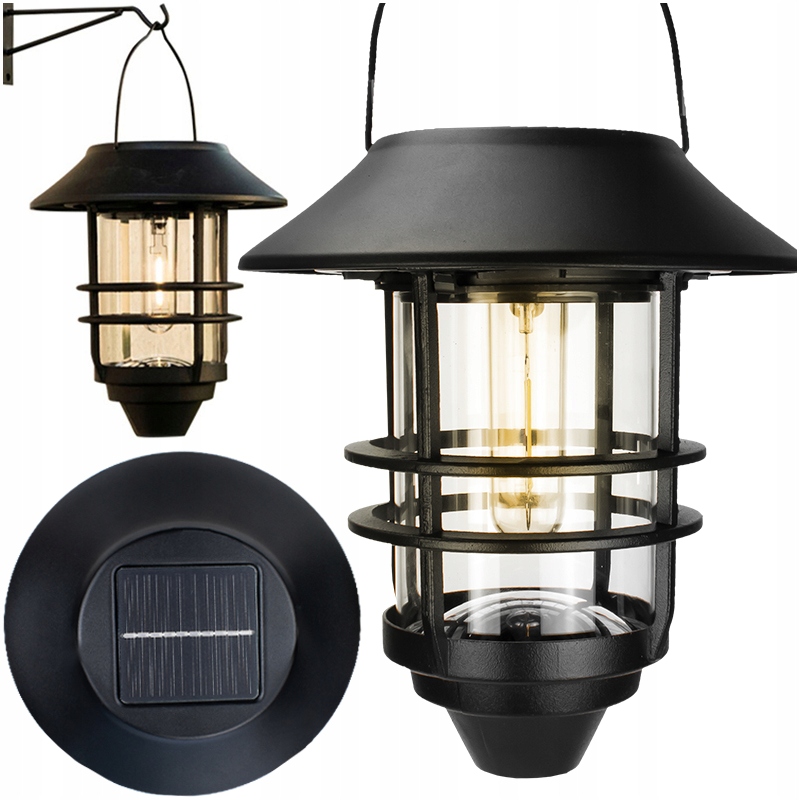 

Kinkiet Ścienny Wiszący Lampa Z Panelem Solarnym