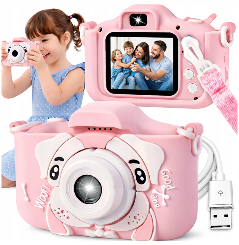APARAT FOTOGRAFICZNY DLA DZIECI DZIEWCZYNKI GRY FILTRY DO ZDJEĆ ZABAWKA