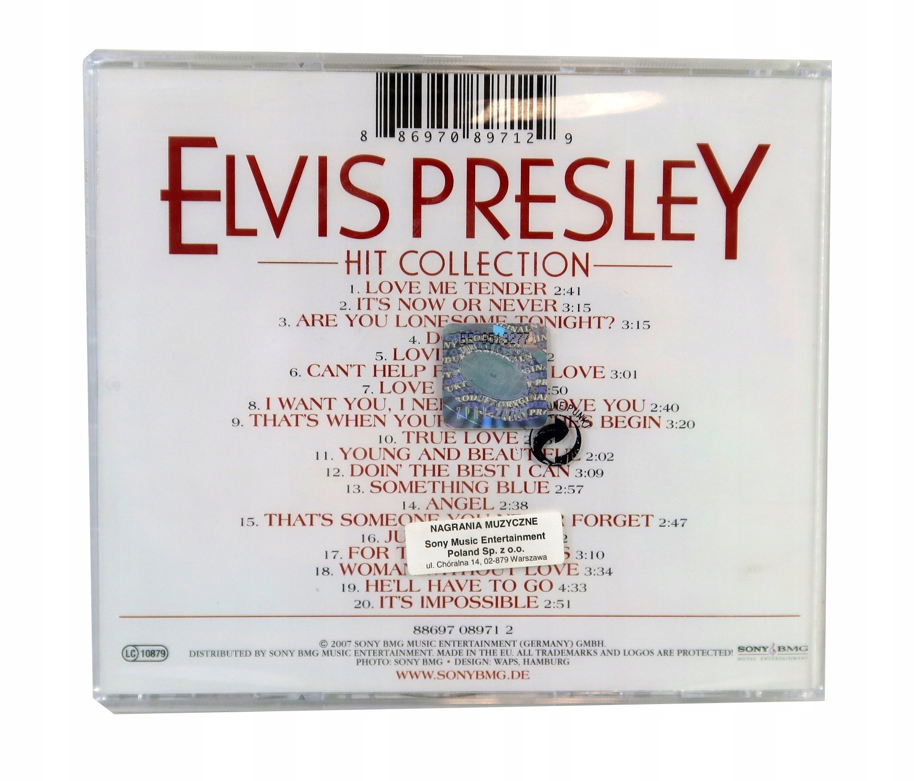 PŁYTA CD ELVIS PRESLEY HIT COLLECTION Gatunek rock'n'roll