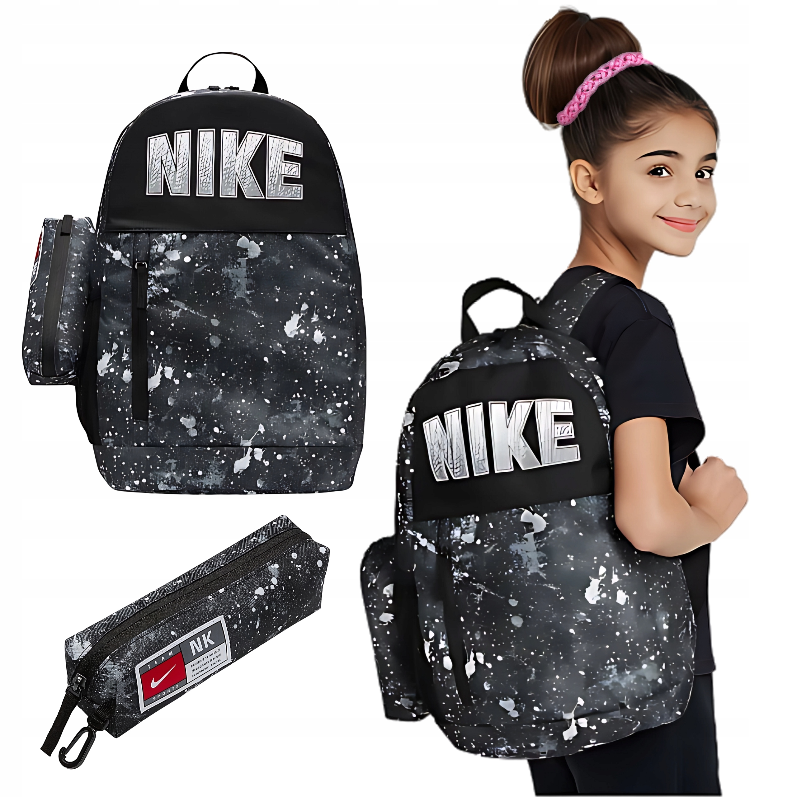 Školní set Batoh Nike penál s logem do školy pro chlapce dívky