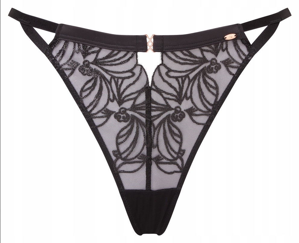 Gossard Kalhotky Tanga 21306 Vip Lavish Black Černá 38/40 M/L