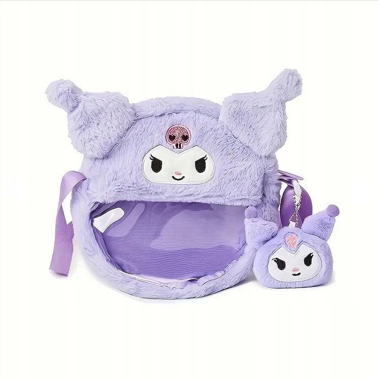 HELLO KITTY KUROMI PLUSZOWA TOREBKA MASKOTKA PLUSZAK TORBA NA RAMIĘ