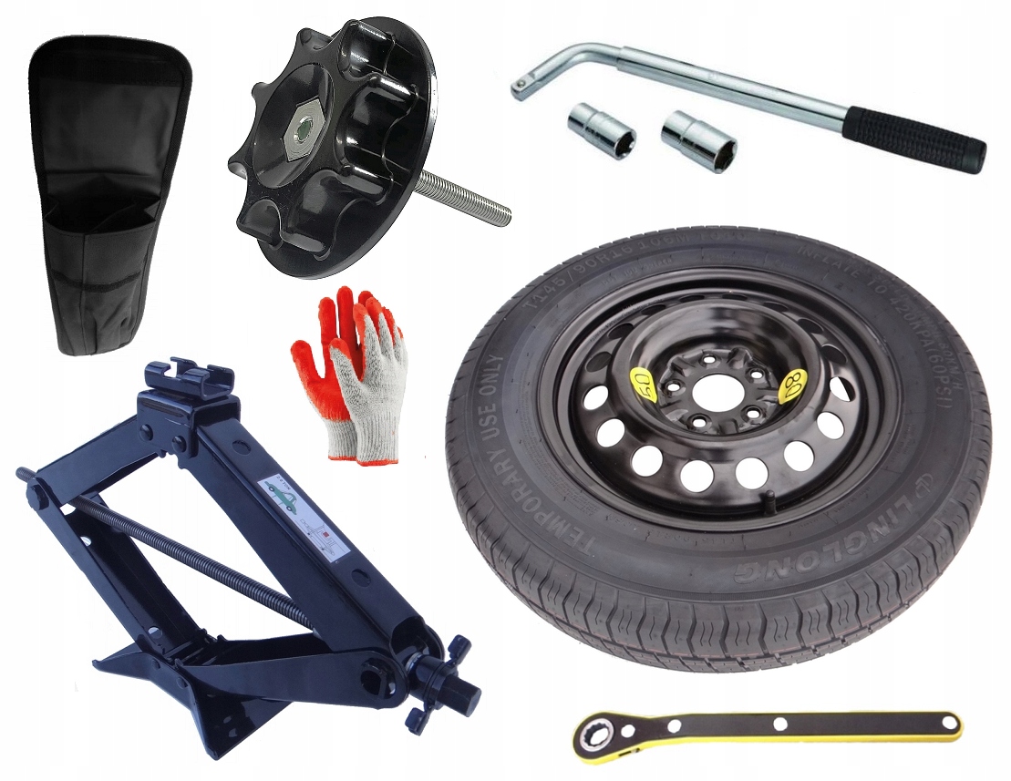 nové Dojezdové Kolo 145/90 R16 Jeep Compass I II Sada (šroub)