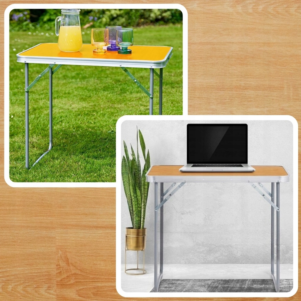 STOLIK SKŁADANY OGRODOWY TURYSTYCZNY BRĄZOWY NA BIWAK DO GRILLA KEMPING Model STOLIK TURYSTYCZNY STÓŁ SKŁADANY OGRODOWY DO OGROD