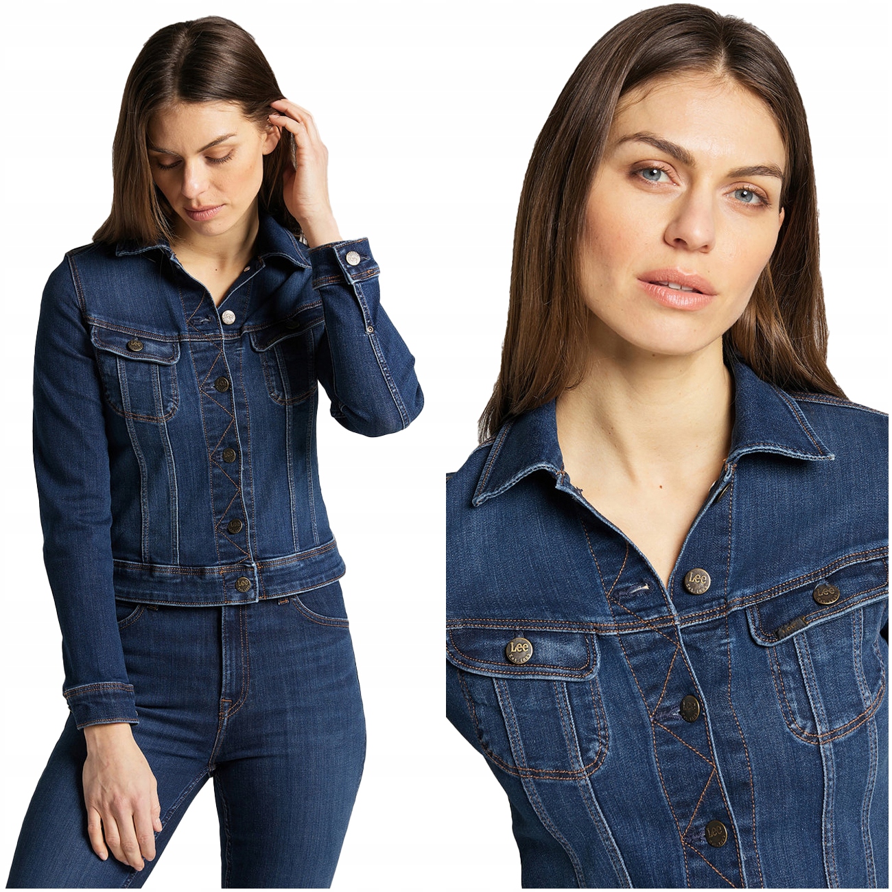 

Lee Slim Rider Damska Kurtka Jeansowa Logo L