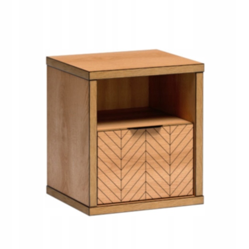 Moderní noční stolek do ložnice pokoje pro mládež Jedle Dub Karamel