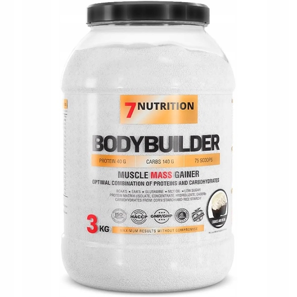 7Nutrition Bodybuilder 3 kg – doplněk stravy na gainerovou hmotu – sušenka s krémem
