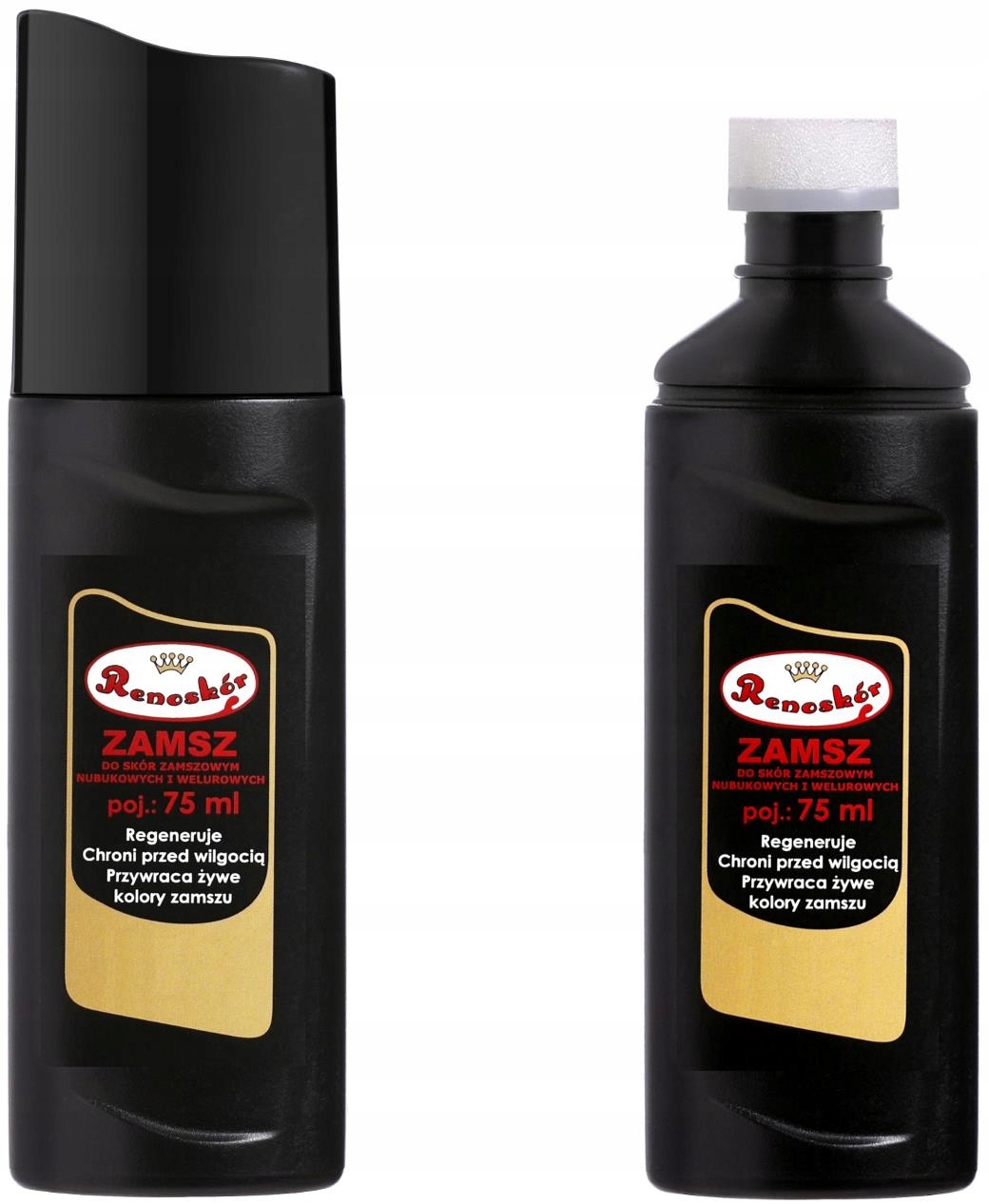 ZIELONY RENOWATOR DO ZAMSZU NUBUKU RENOSKÓR PŁYN + Dedykowany materiał nubuk, zamsz