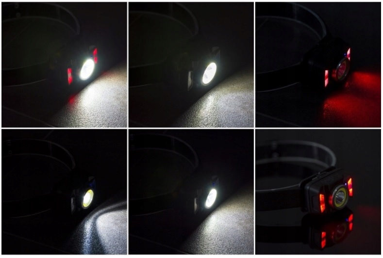 LATARKA LED CZOŁOWA CZOŁÓWKA USB AKUMULATOROWA LED Źródło światła LED