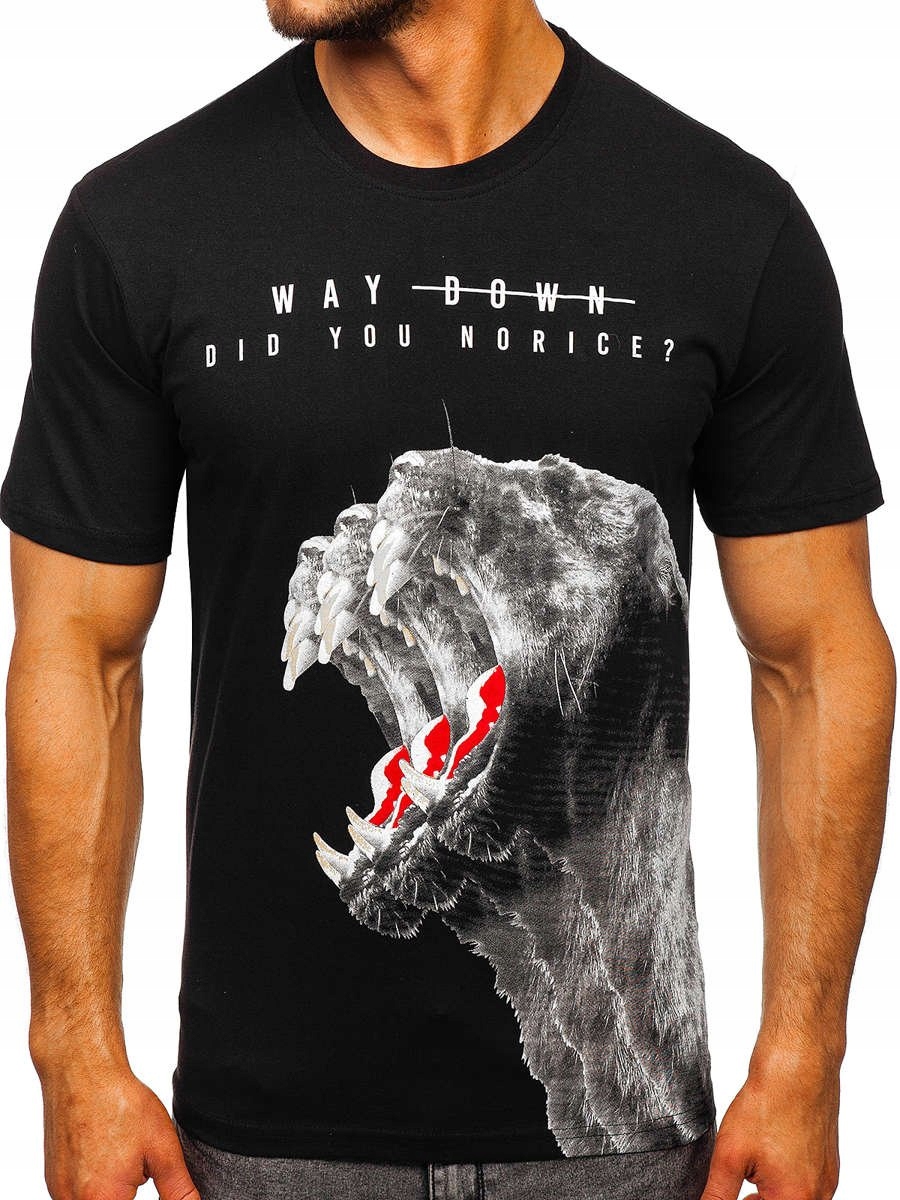 

T-shirt Męski Koszulka Czarna 181519 ROZMIAR_2XL