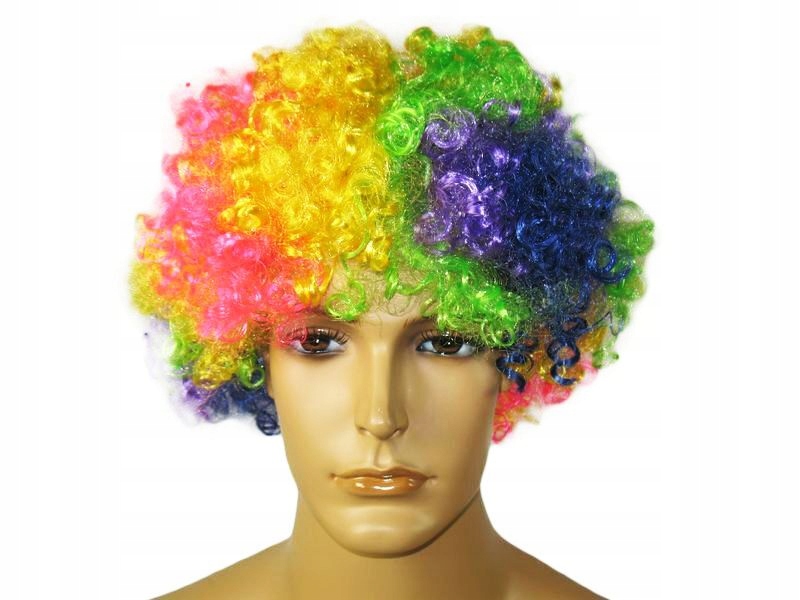 PERUKA KOLOROWA STRÓJ KLAUN CLOWN KLAUNINKA