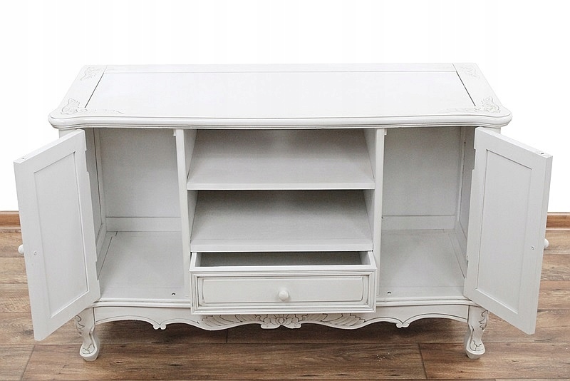 Nowa Szafka RTV Pod Telewizor Kolor Biel Antyczna Marka Polomeble