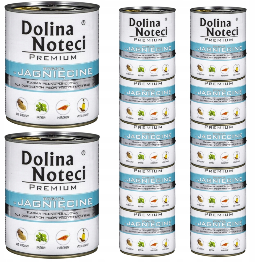 Dolina Noteci Premium Mokra Karma Dla Psa Bogata W Jagnięcinę Puszka 800 G