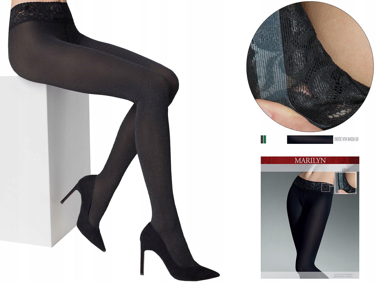 

Rajstopy Biodrówki Erotic Vita Bassa 50 Marilyn