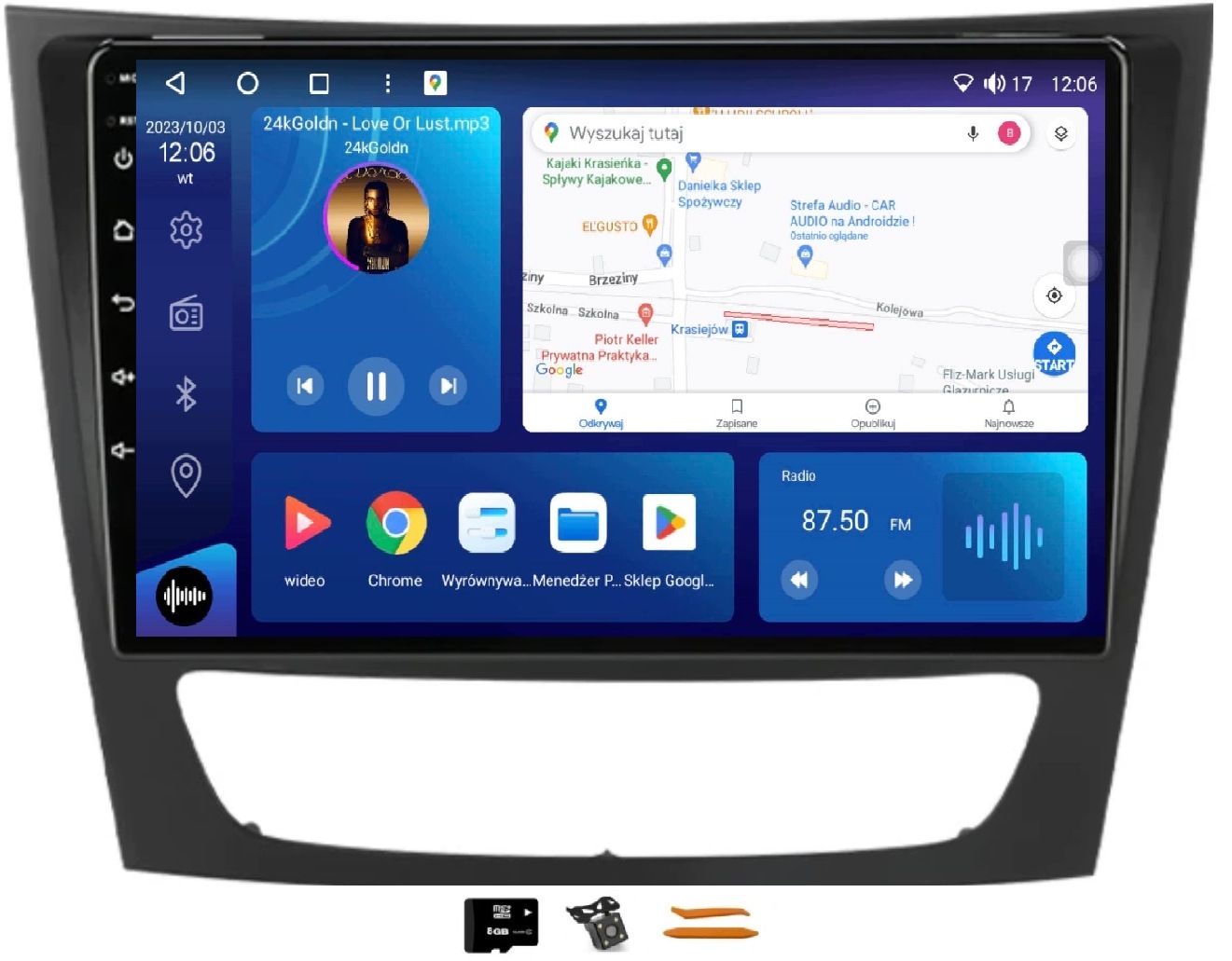Radio Android Navigácia Mercedes E W211 02-09 8/256GB 2K Lte 4G CarPlay Gps