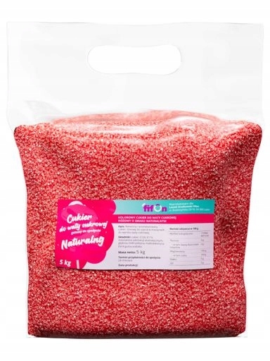 Cukr na cukrovou vatu Růžový Přírodní 5kg sáček