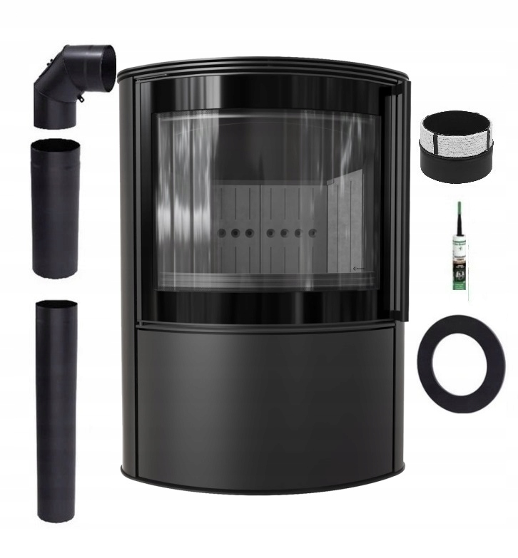 Bjorn Volně Stojící Ocelová Kamnáře, Černá Kamna