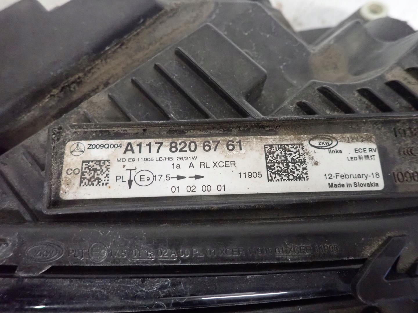 light front front left MERCEDES CLA W117 LIFT 2016- FULL LED A1178206761
