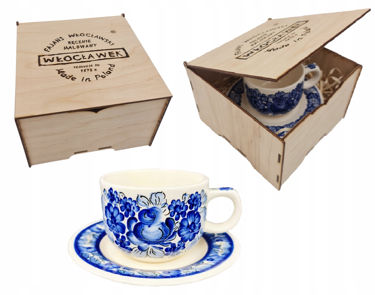 Šálek 0,25 Ola Spodek Fajans Włocławek Výjimečný Dárek v krabičce