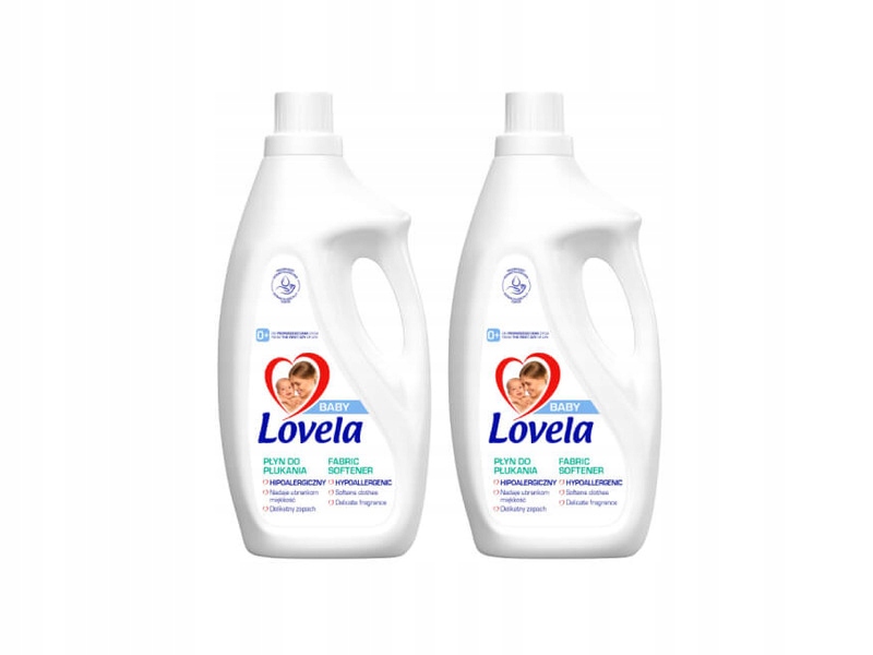 2x Płyn do Płukania Tkanin Lovela Baby Hipoalergiczny 33 Prania 2x 2L