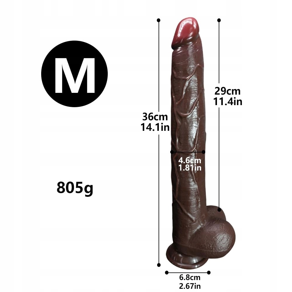KUAECR Realistyczny Dildo Silikonowy z Przyssawką dla Kobiet i Mężczyzn — miniatura 7