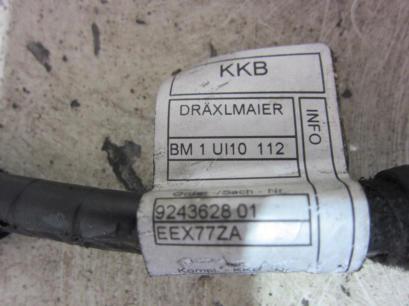 BMW X3 F25 2.0 N20 bundle PRZEWODOW EPS 9243628