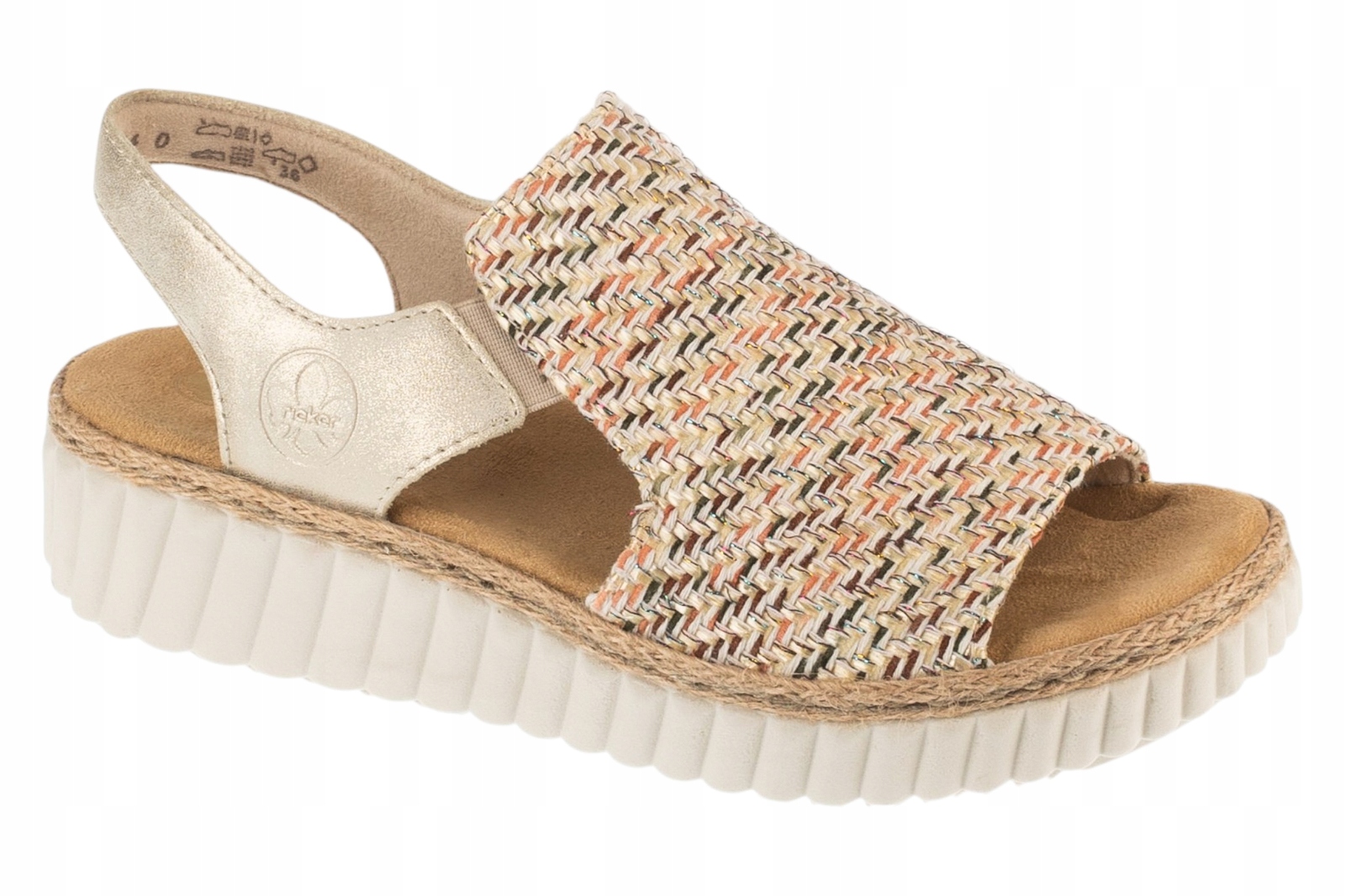 Rieker Sandals (37) Dámské sandály Látka Béžová