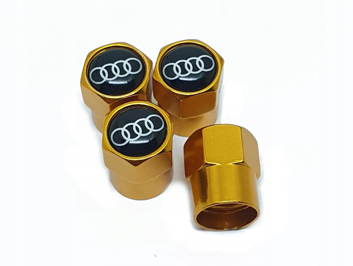 

Nakrętki na wentyle wentylki do Audi złote Tuning