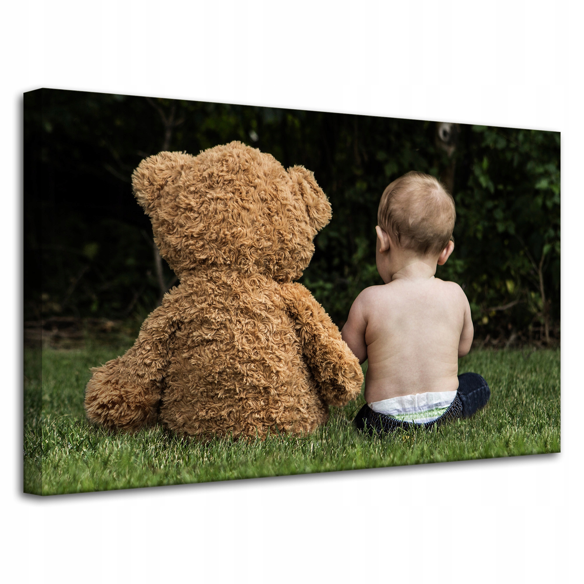 Obraz Canvas Pro Mládež dítě s medvídkem 80x50 cm